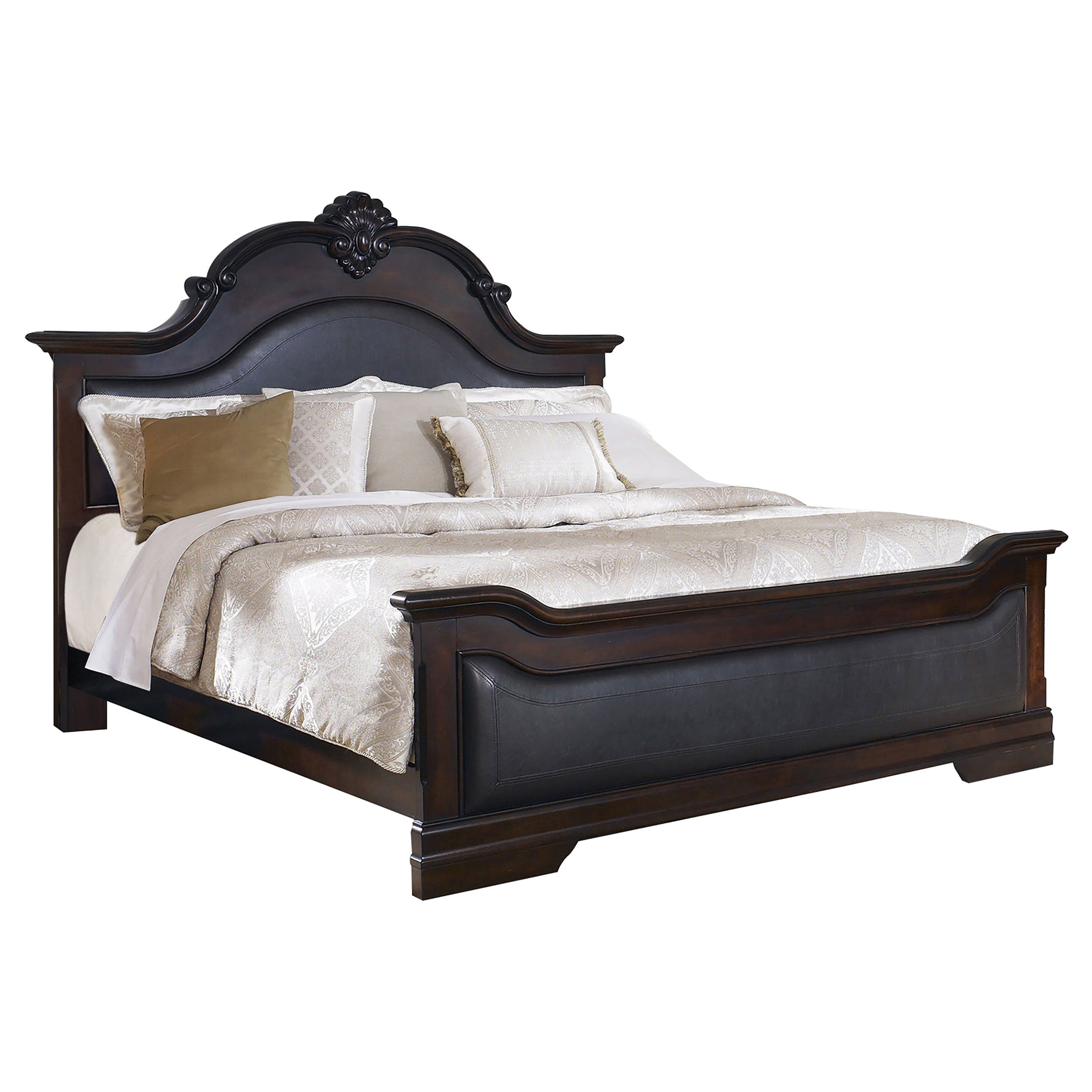 Cambridge Carved Bedroom Set Cappuccino