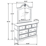 Cambridge 7-drawer Dresser with Mirror Cappuccino