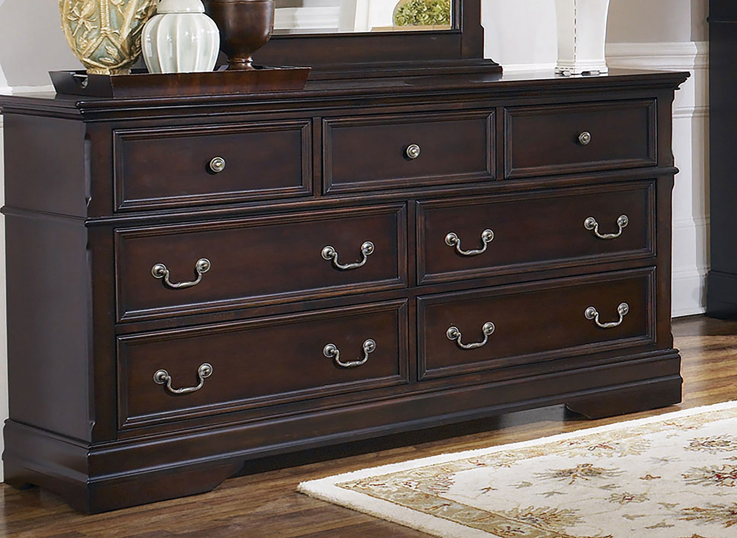 Cambridge 7-drawer Rectangular Dresser Cappuccino