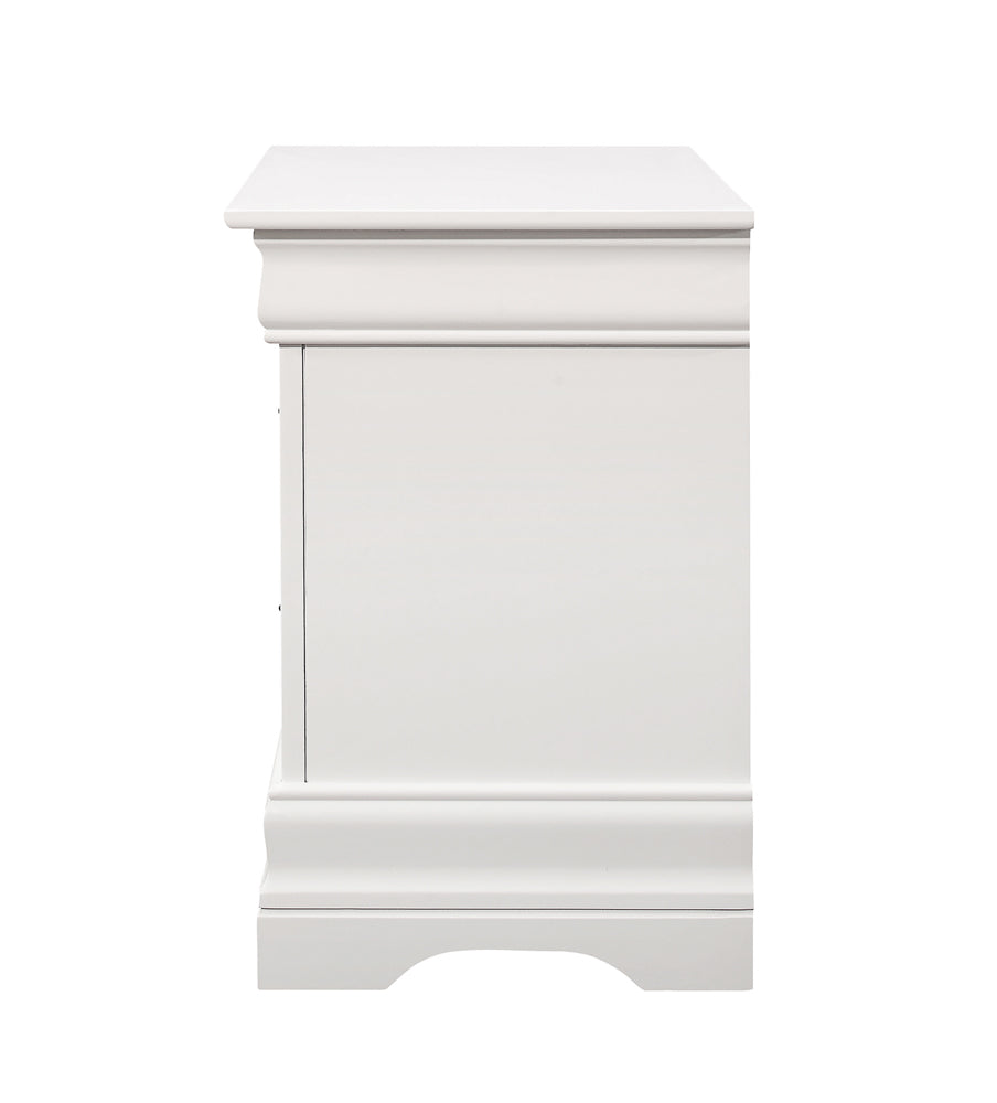 Louis Philippe 2-drawer Nightstand White