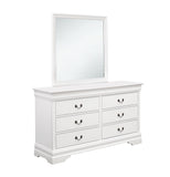 Louis Philippe 6-drawer Dresser White