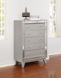 Leighton 5-drawer Chest Metallic Mercury