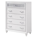 Barzini 5-drawer Chest White