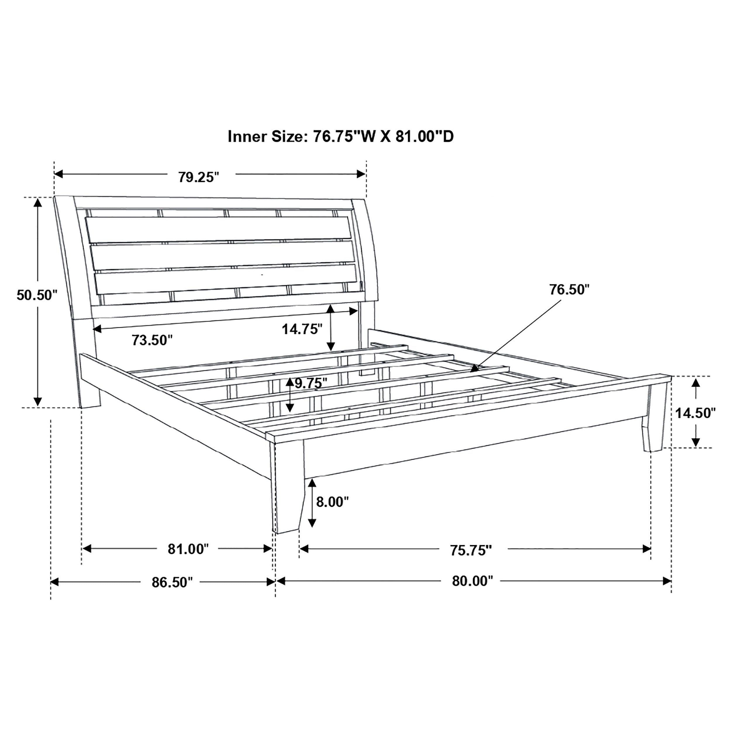 Serenity   Sleigh Bedroom Set Mod Grey