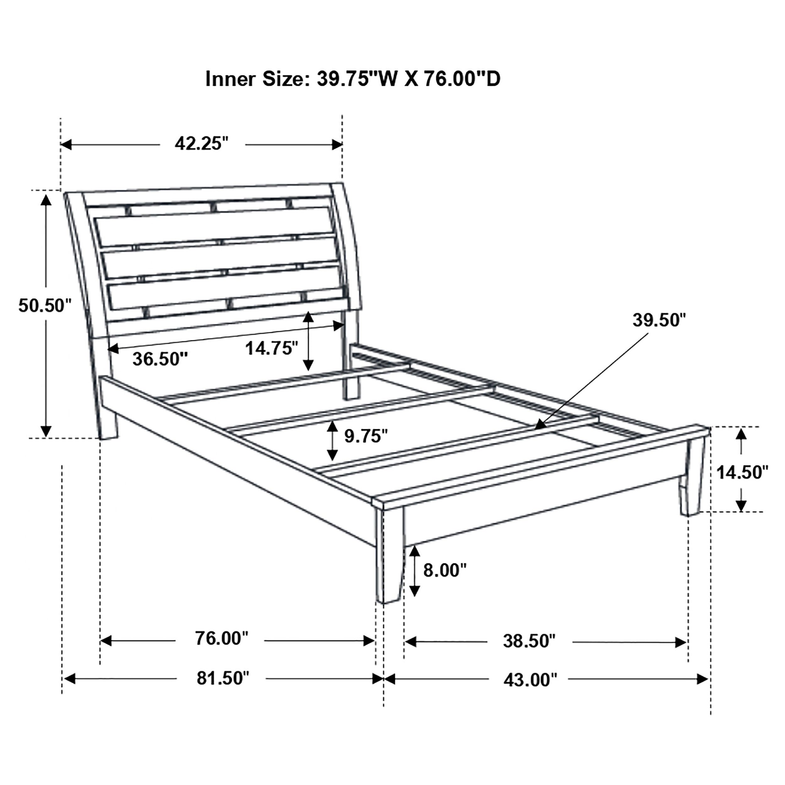 Serenity   Sleigh Bedroom Set Mod Grey