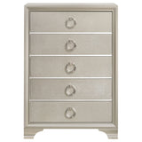 Salford 5-drawer Chest Metallic Sterling