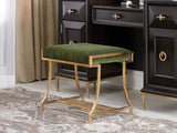 Formosa Upholstered Vanity Stool Dark Moss