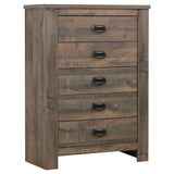 Frederick 5-drawer Chest Weathered Oak