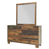 Sidney 6-drawer Dresser with Mirror Rustic Pine