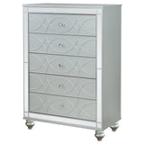 Gunnison 5-drawer Chest Silver Metallic