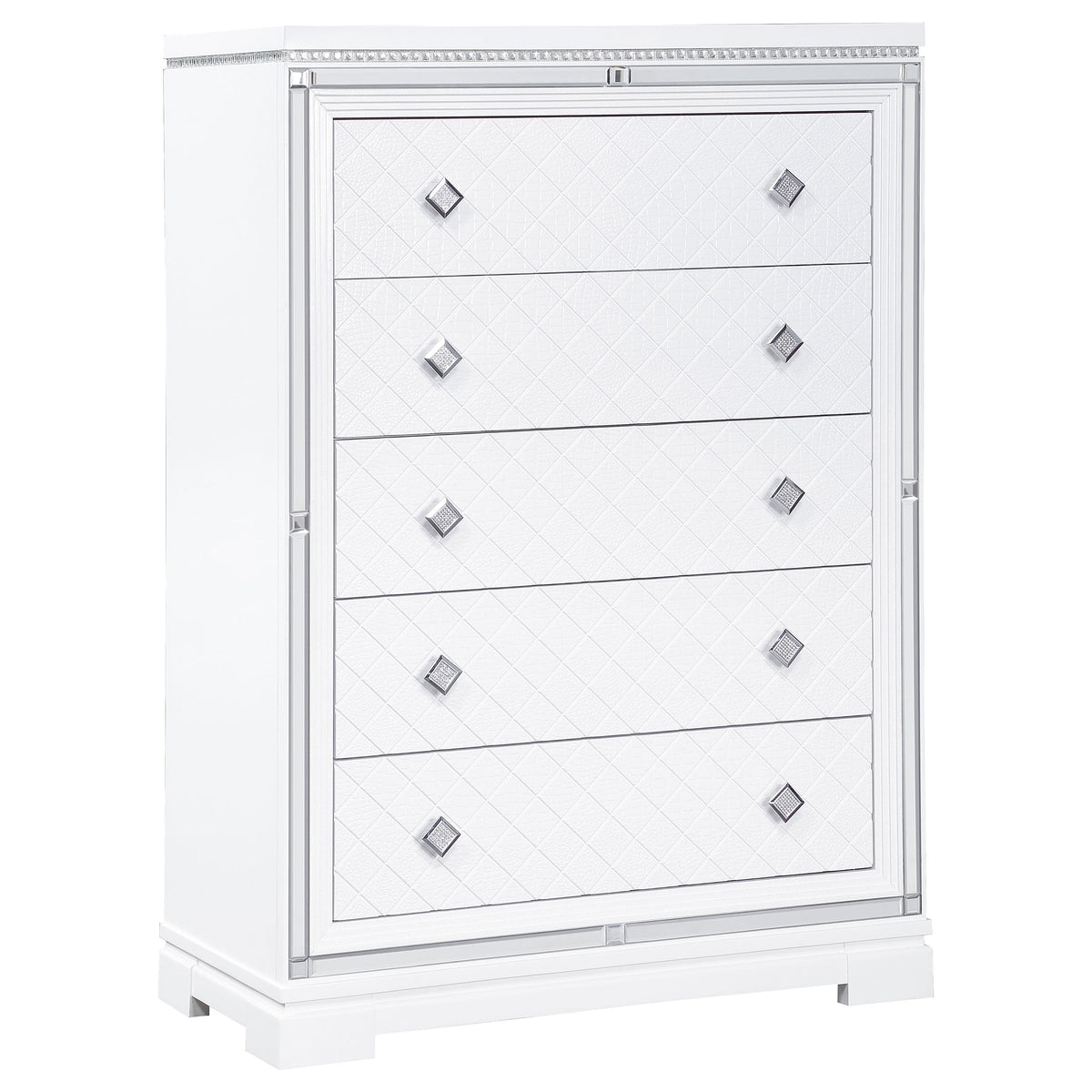 Eleanor Rectangular 5-drawer Chest White