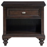 Andover 1-drawer Nightstand Bedside Table Dark Oak