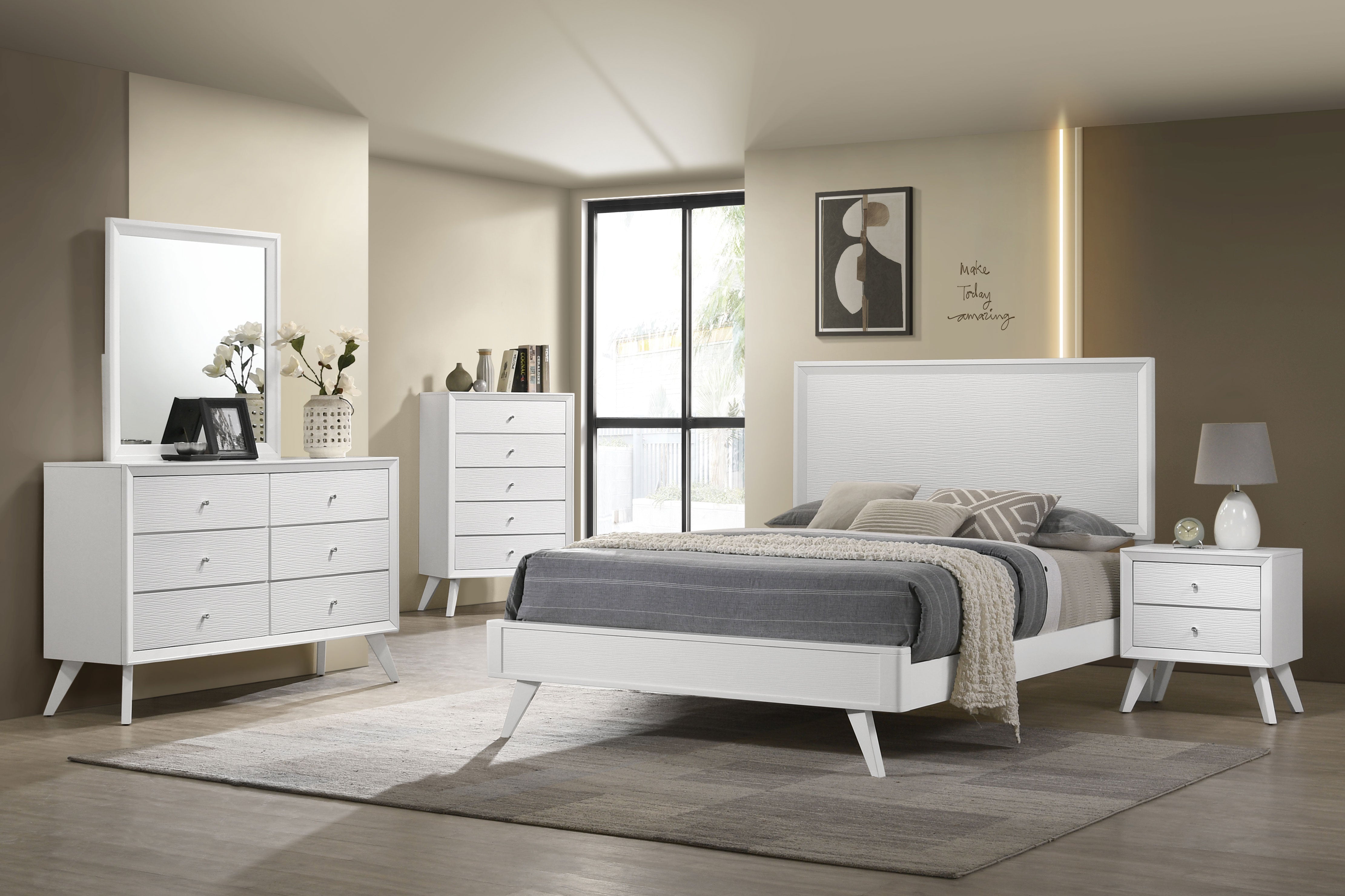 Janelle 6-drawer Dresser White