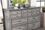 Avenue 8-drawer Rectangular Dresser with Mirror Grey