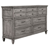 Avenue 8-drawer Rectangular Dresser with Mirror Grey