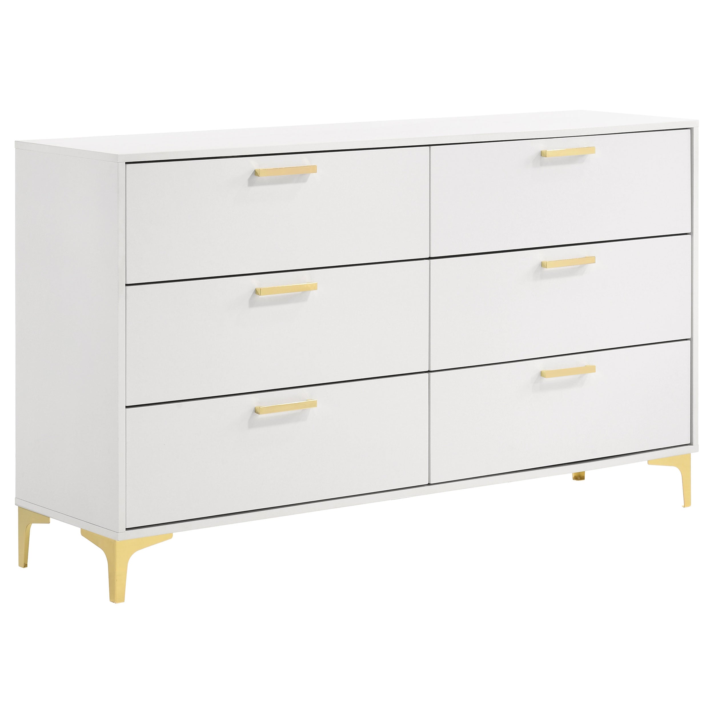 Kendall 6-drawer Dresser with Mirror White