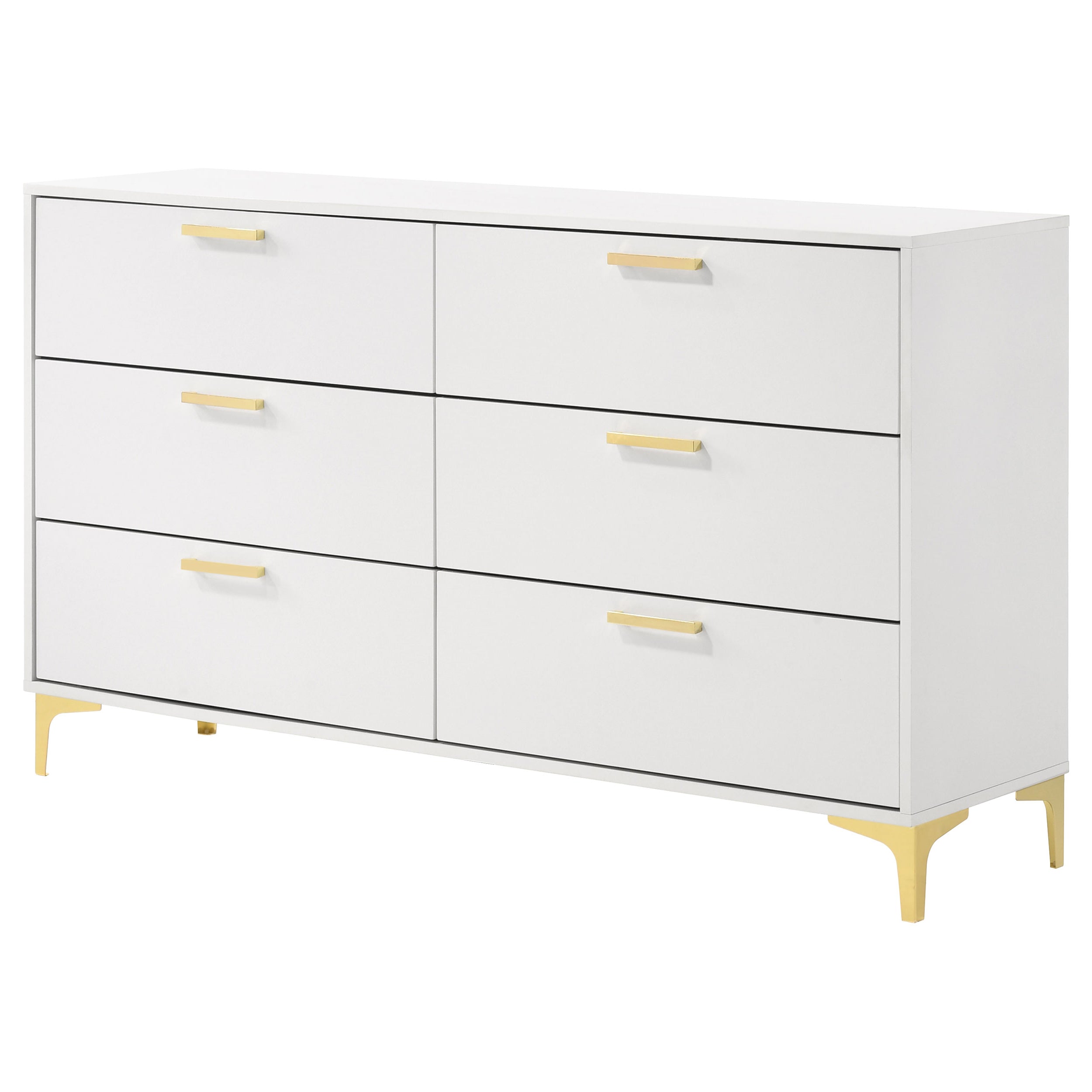 Kendall 6-drawer Dresser with Mirror White