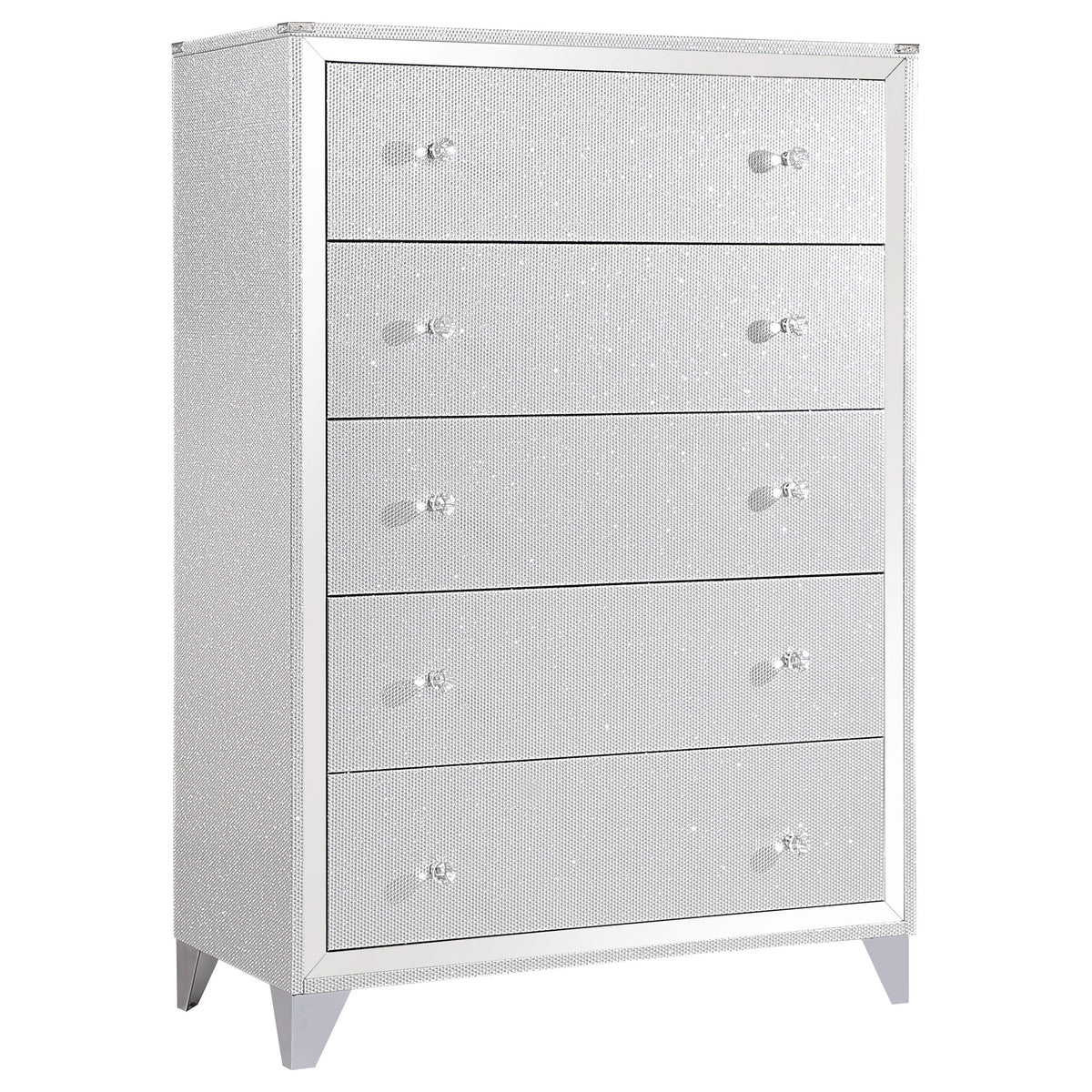 Larue 5-drawer Chest Silver