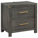 Kieran 2-drawer Nightstand Bedside Table Grey