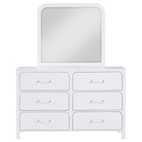 Anastasia 6-drawer Bedroom Dresser with Mirror Pearl White