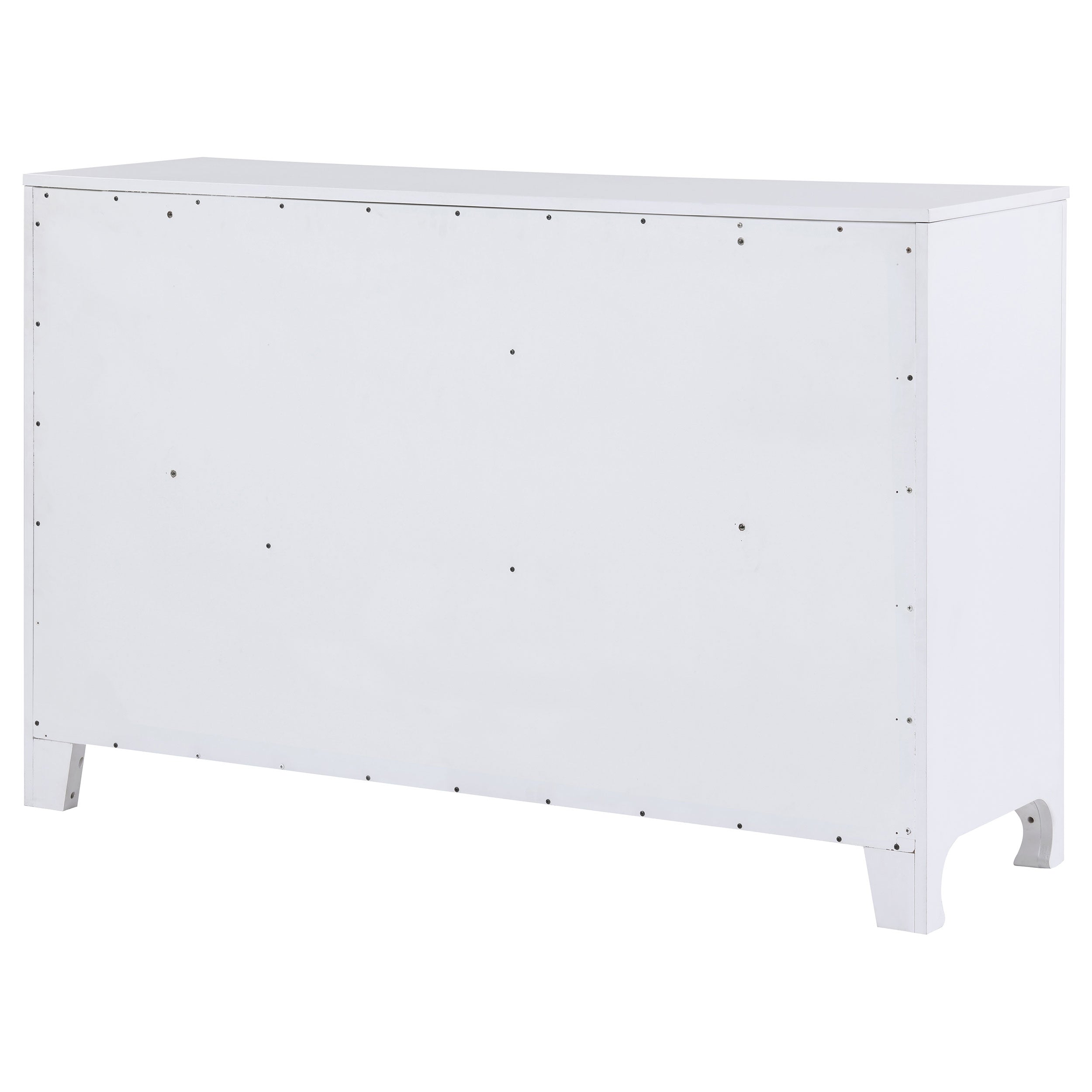 Anastasia 6-drawer Bedroom Dresser with Mirror Pearl White