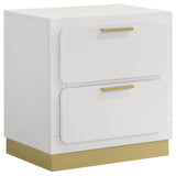 Caraway 2-drawer Nightstand Bedside Table White