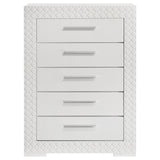 Ives 5-drawer Bedroom Chest of Drawers White High Gloss