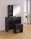 Harvey 2-piece Vanity Set with Lift-Top Stool Cappuccino