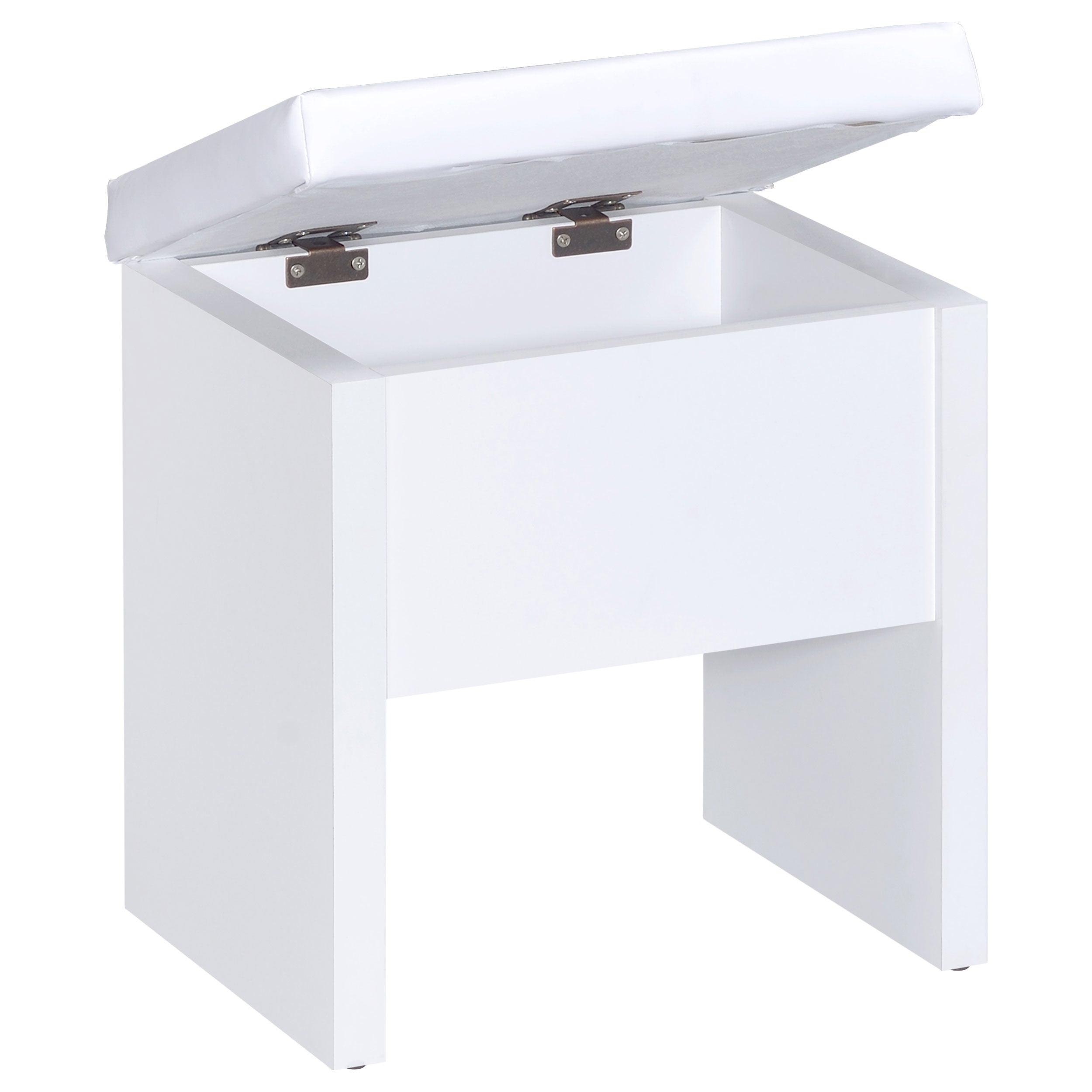 Harvey 2-piece Vanity Set with Lift-Top Stool White