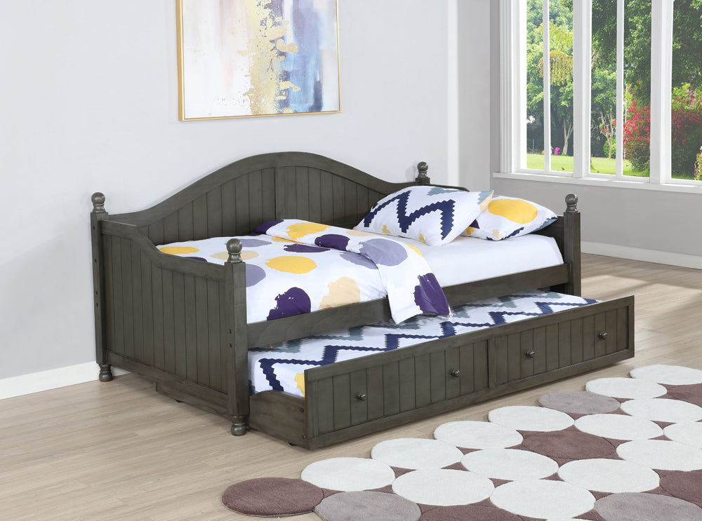 Julie Ann Twin Daybed with Trundle Warm Grey