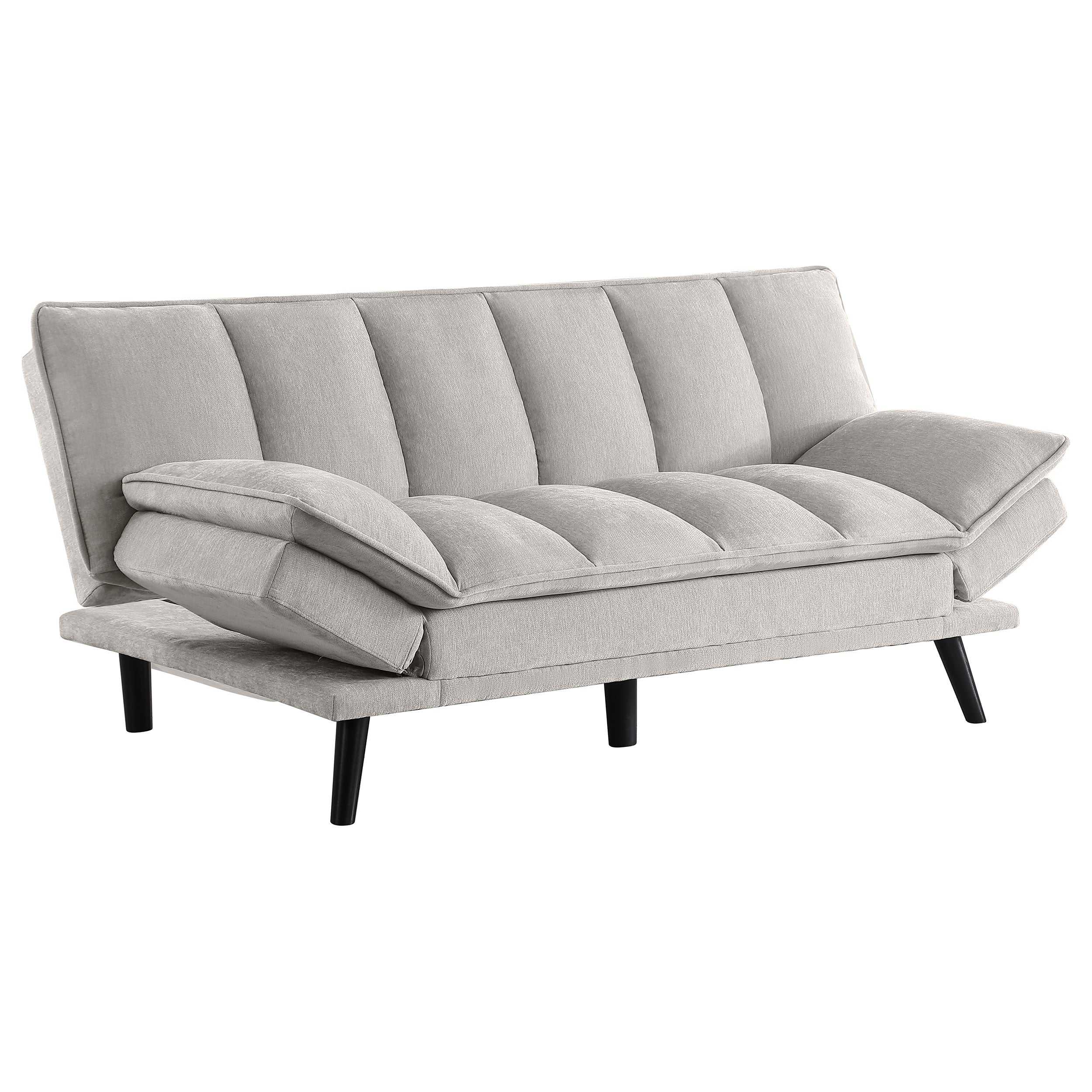 Laredo Upholstered Tufted Convertible Sofa Bed Light Grey