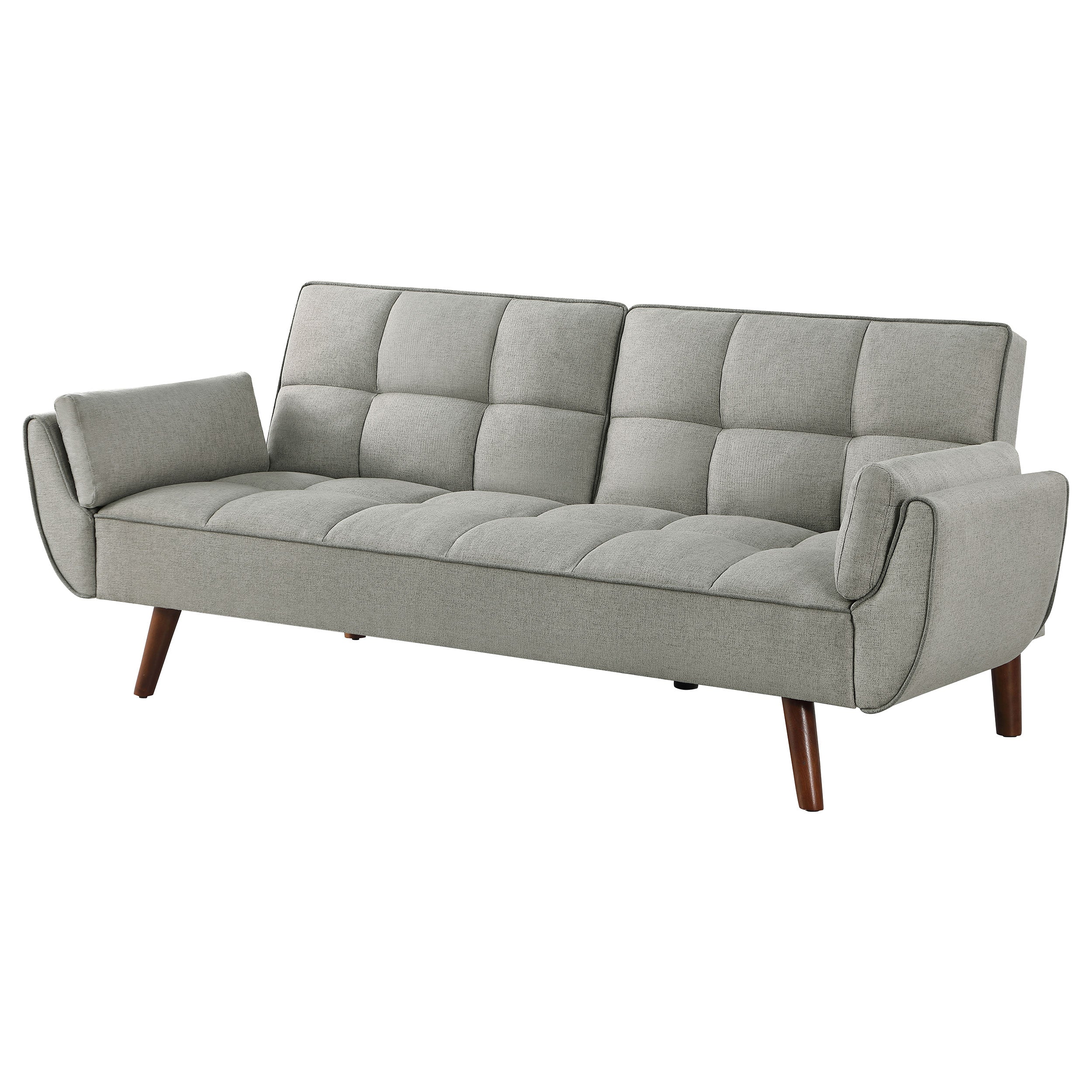 Caufield Upholstered Buscuit Tufted Covertible Sofa Bed Grey