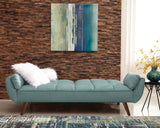 Caufield Biscuit-tufted Sofa Bed Turquoise Blue