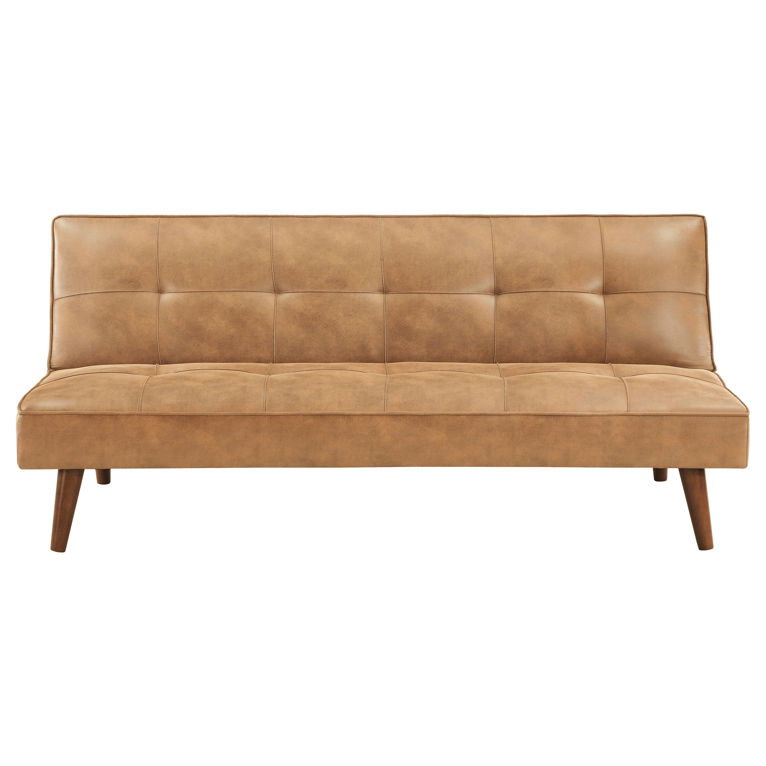 Jenson Multipurpose Upholstered Tufted Convertible Sofa Bed Saddle Brown