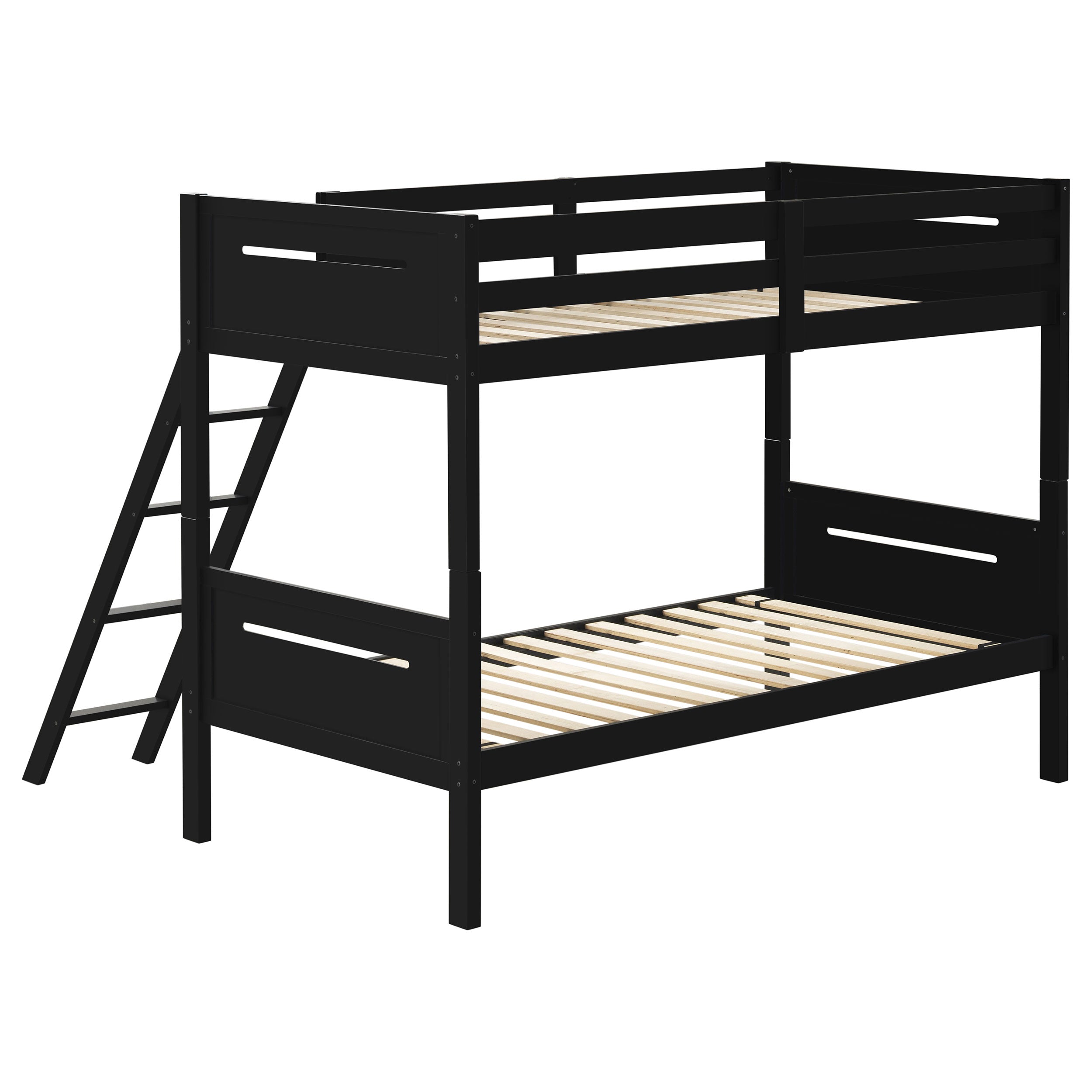 Littleton Wood Twin Over Twin Bunk Bed Espresso