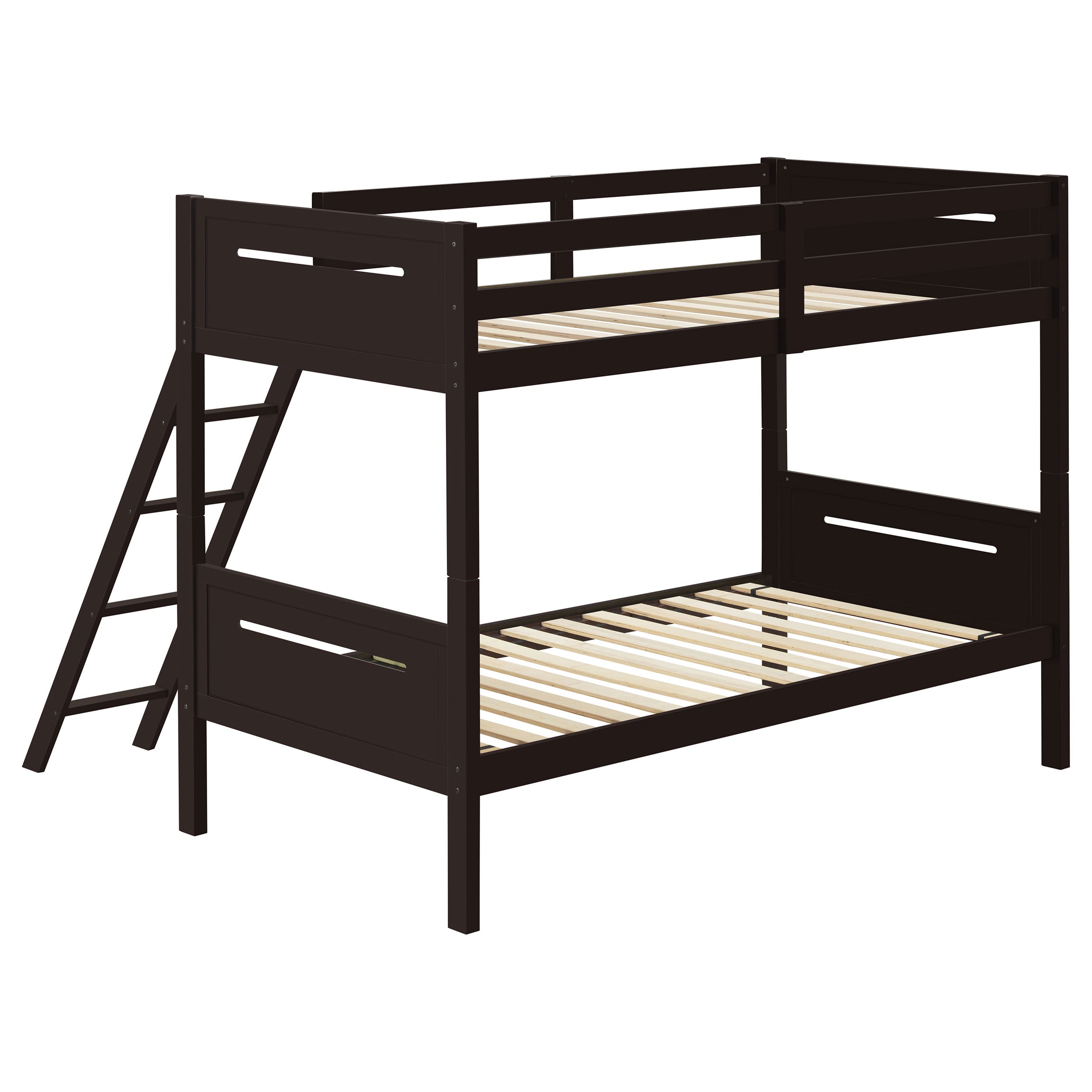 Littleton Wood Twin Over Twin Bunk Bed Espresso