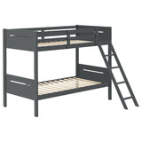 Littleton Wood Twin Over Twin Bunk Bed Espresso