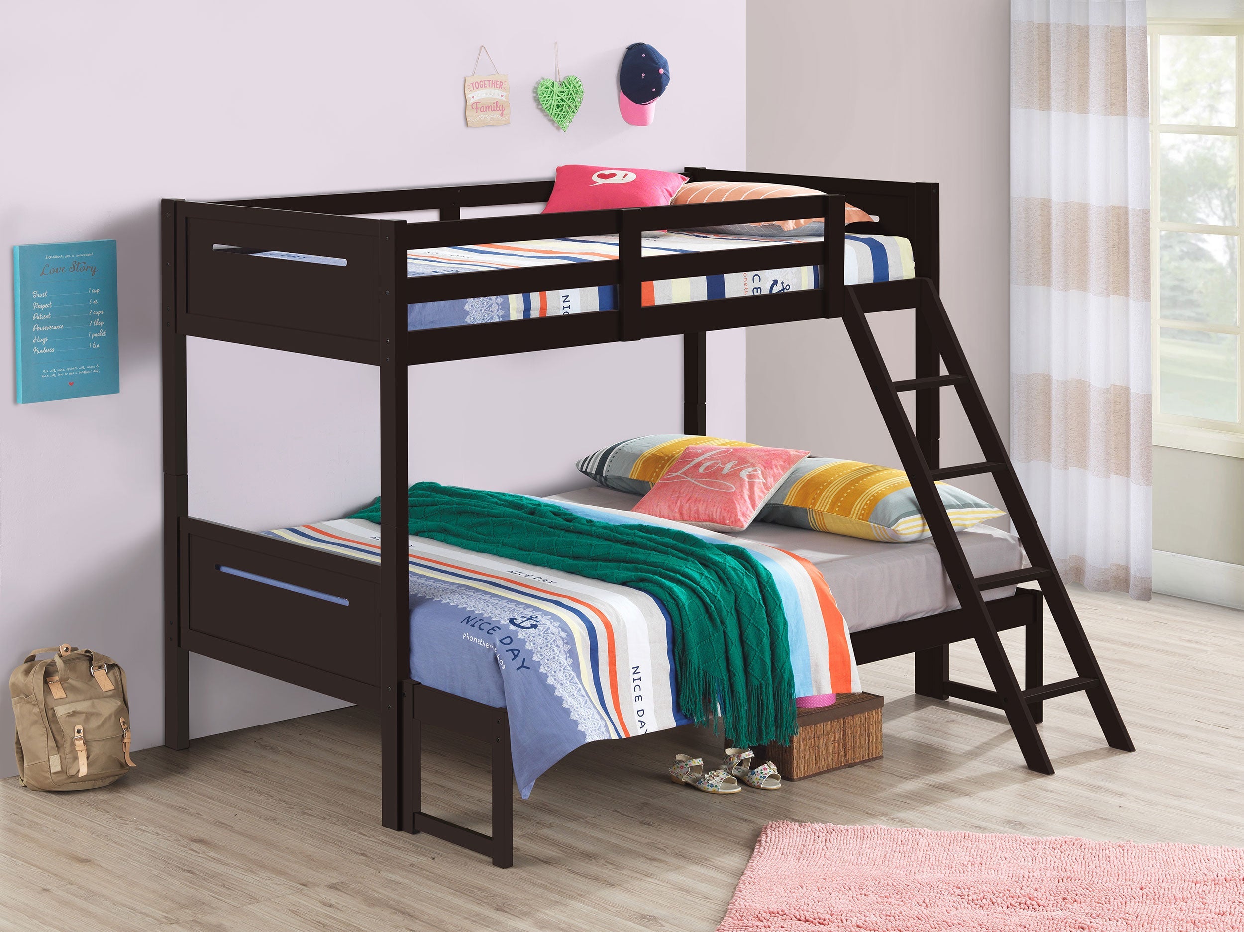 Littleton Wood Twin Over Full Bunk Bed Espresso