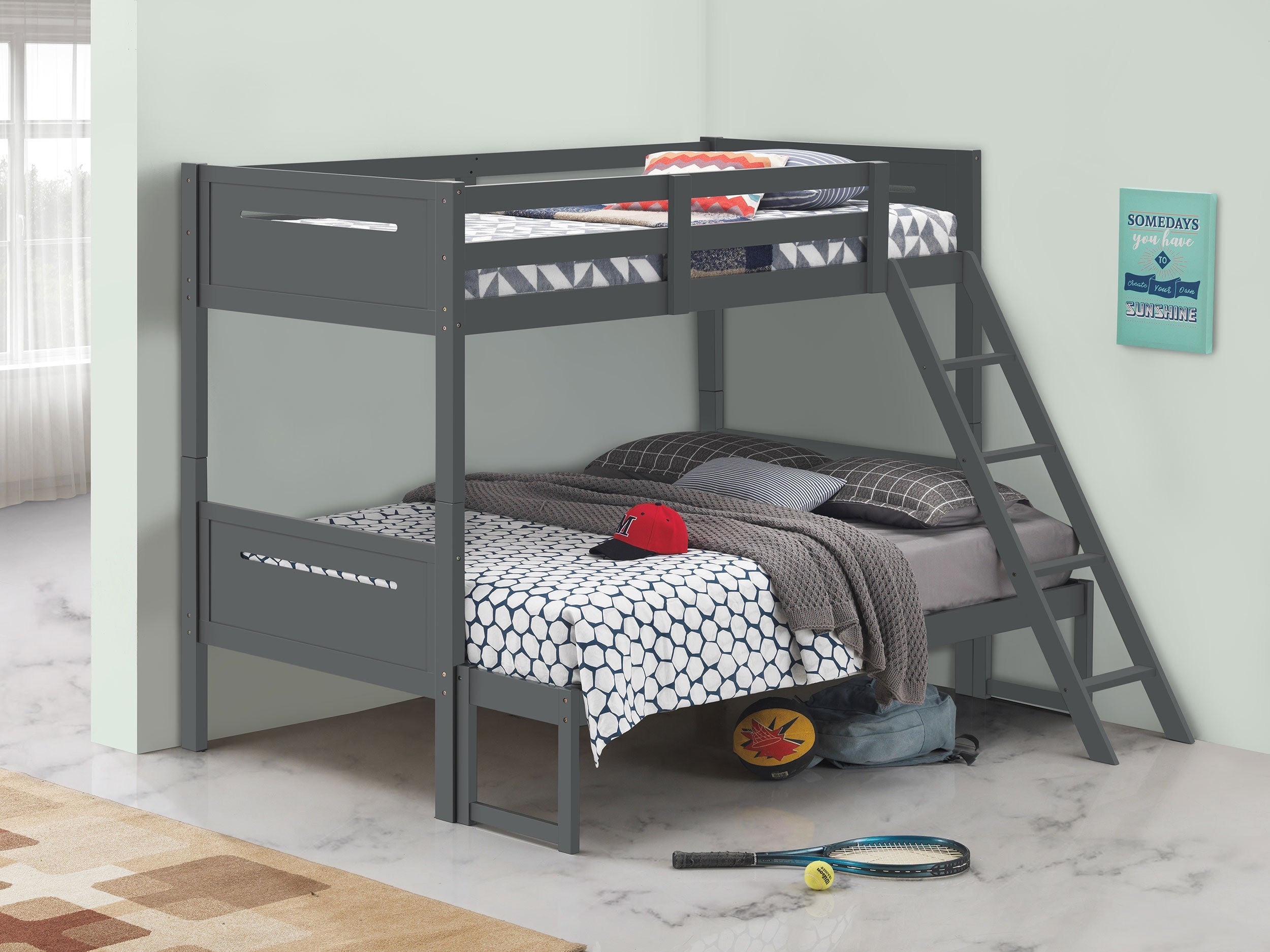 Littleton Wood Twin Over Full Bunk Bed Espresso