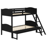 Arlo Twin Over Twin Bunk Bed with Ladder Espresso