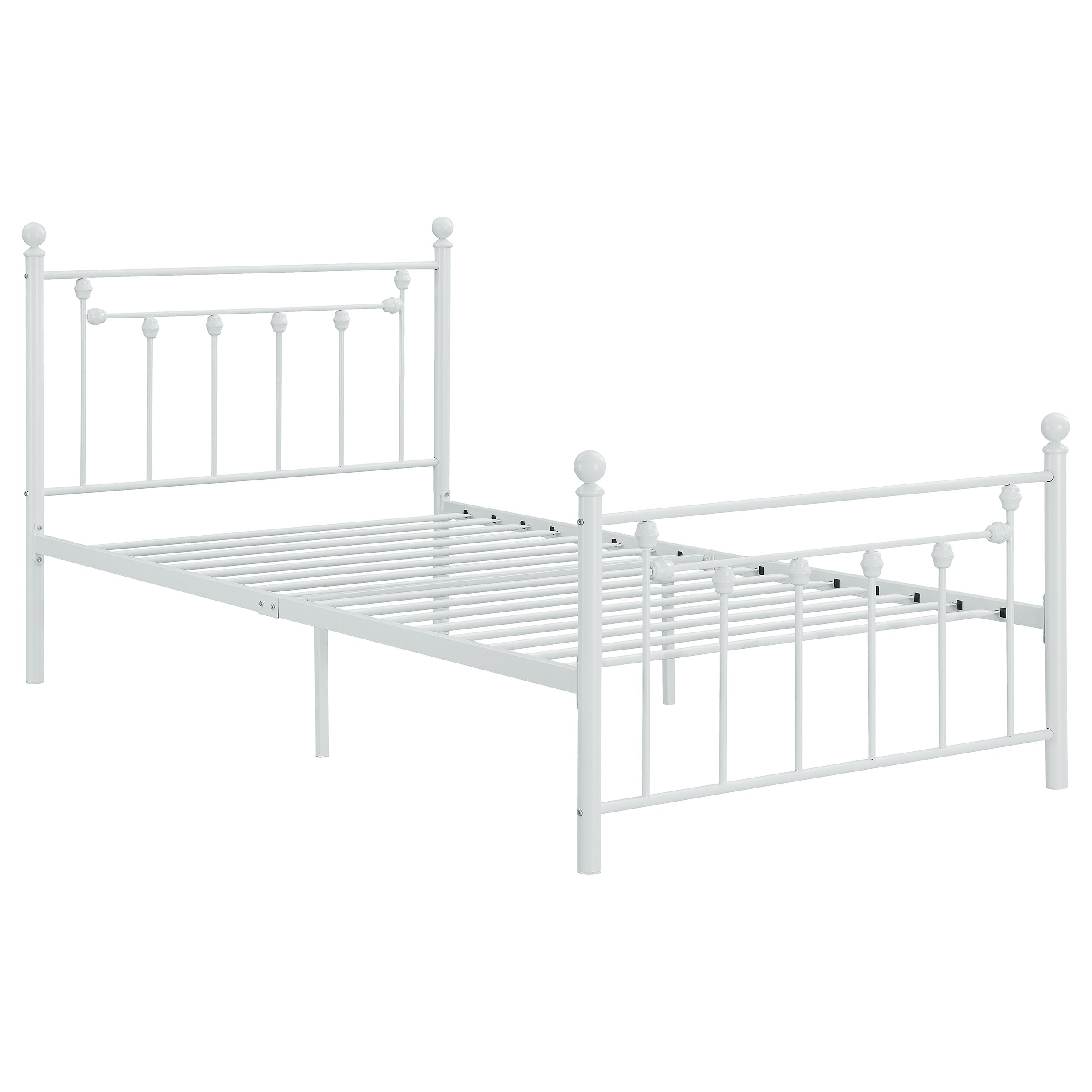 Canon Metal Slatted Headboard Platform Bed