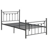 Canon Metal Slatted Headboard Platform Bed