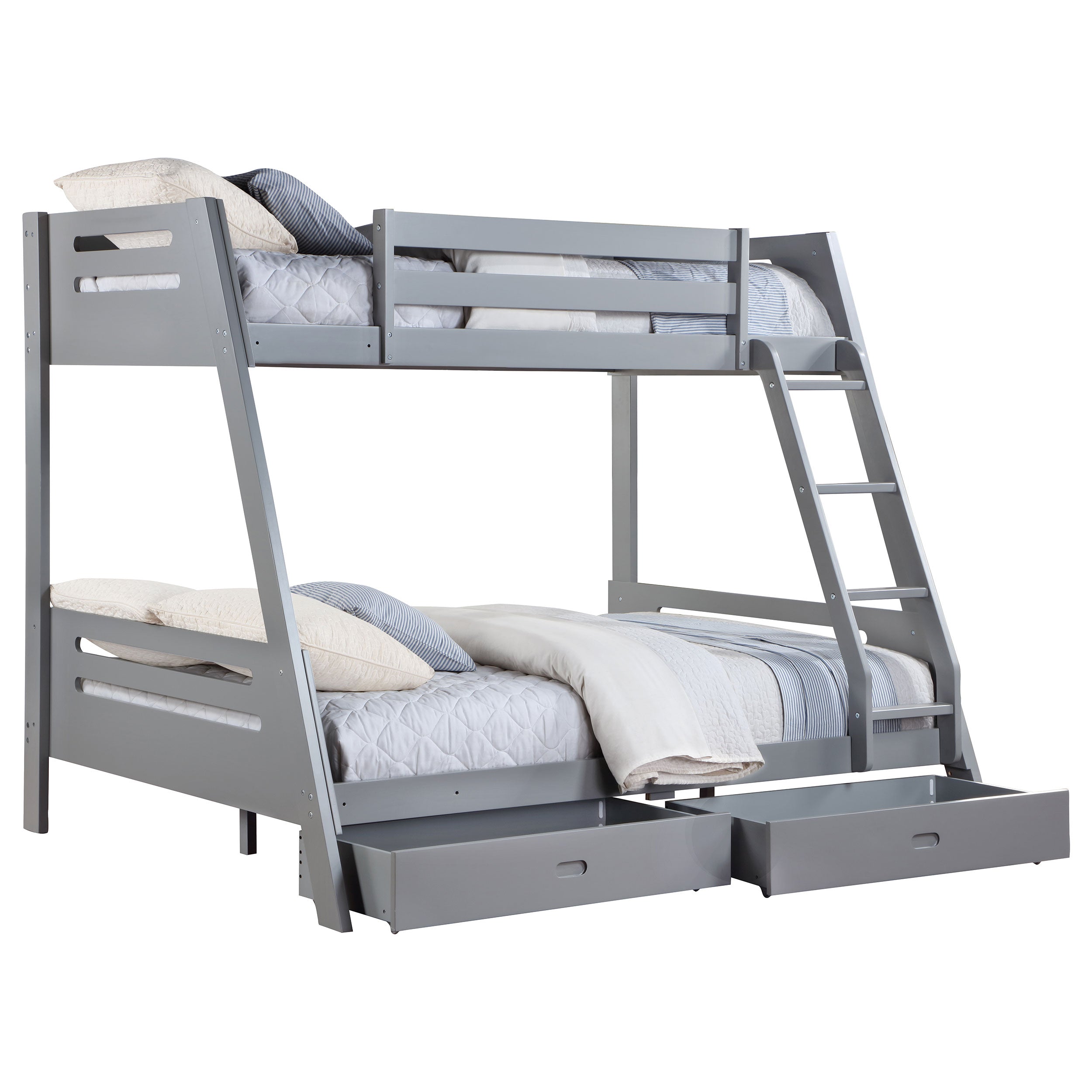 Anica 3-shelf Wood Twin Loft Bed Black