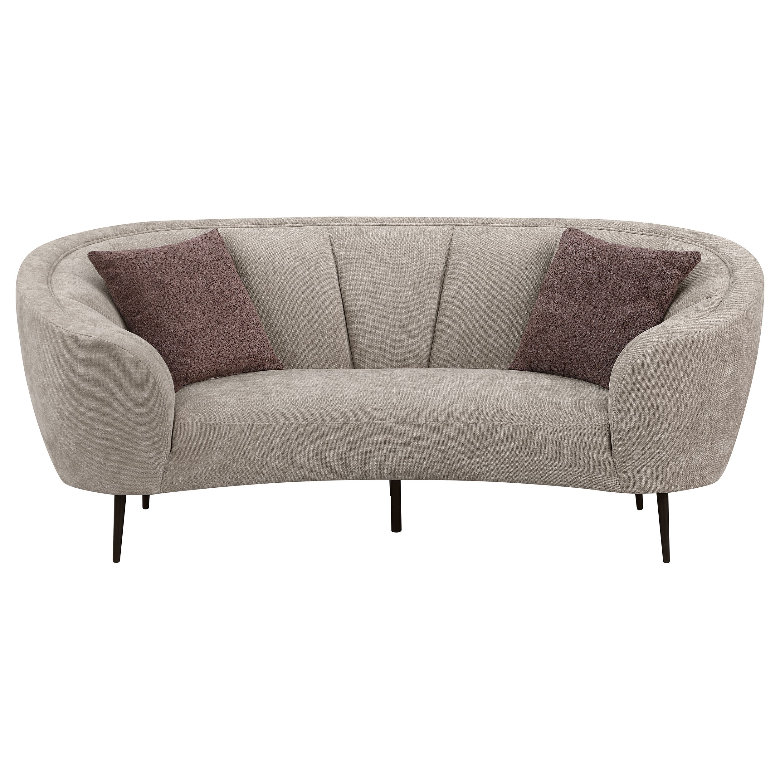 Ellorie  Upholstered Curved Sofa Set Beige