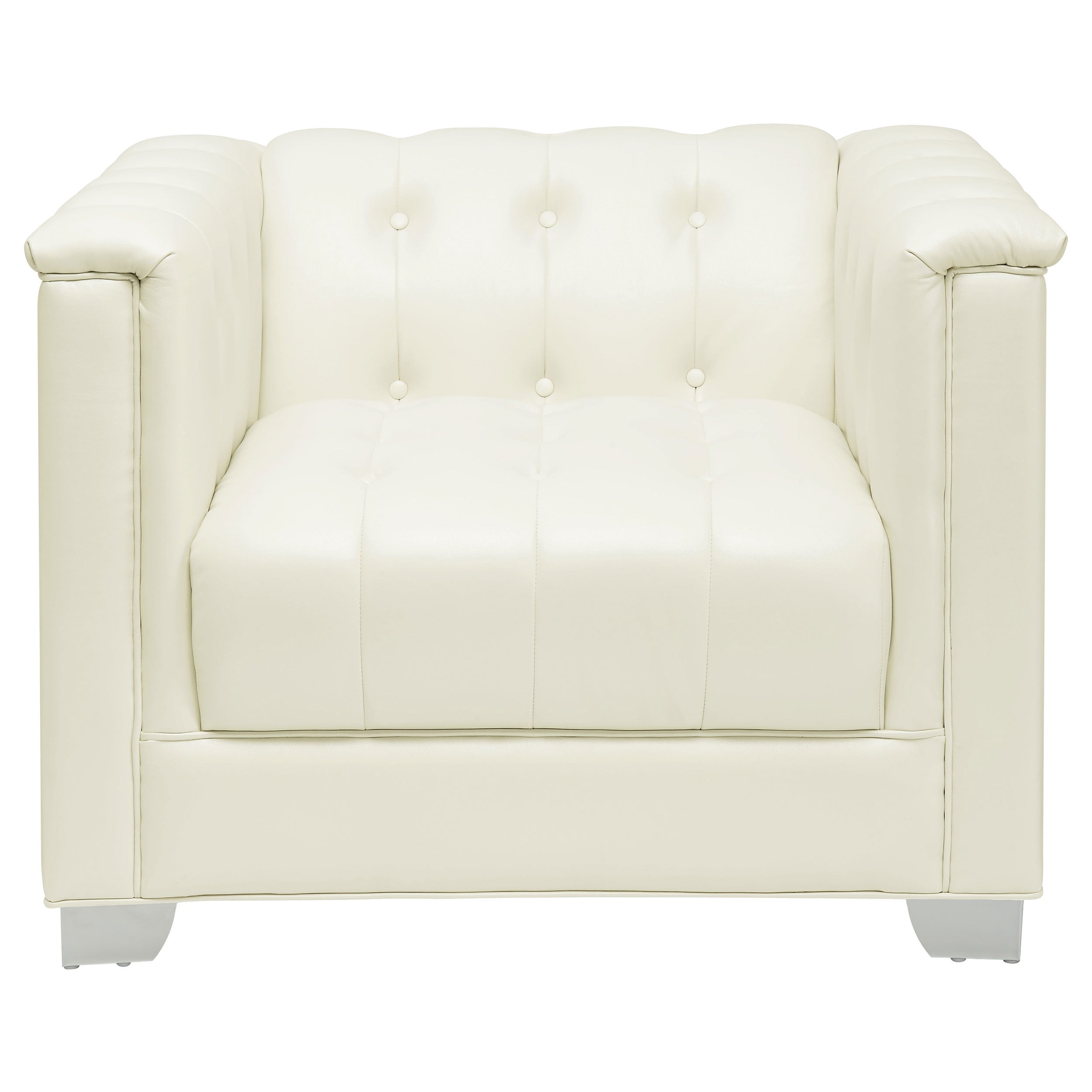 Chaviano Tufted Upholstered Chair Pearl White