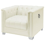 Chaviano Tufted Upholstered Chair Pearl White