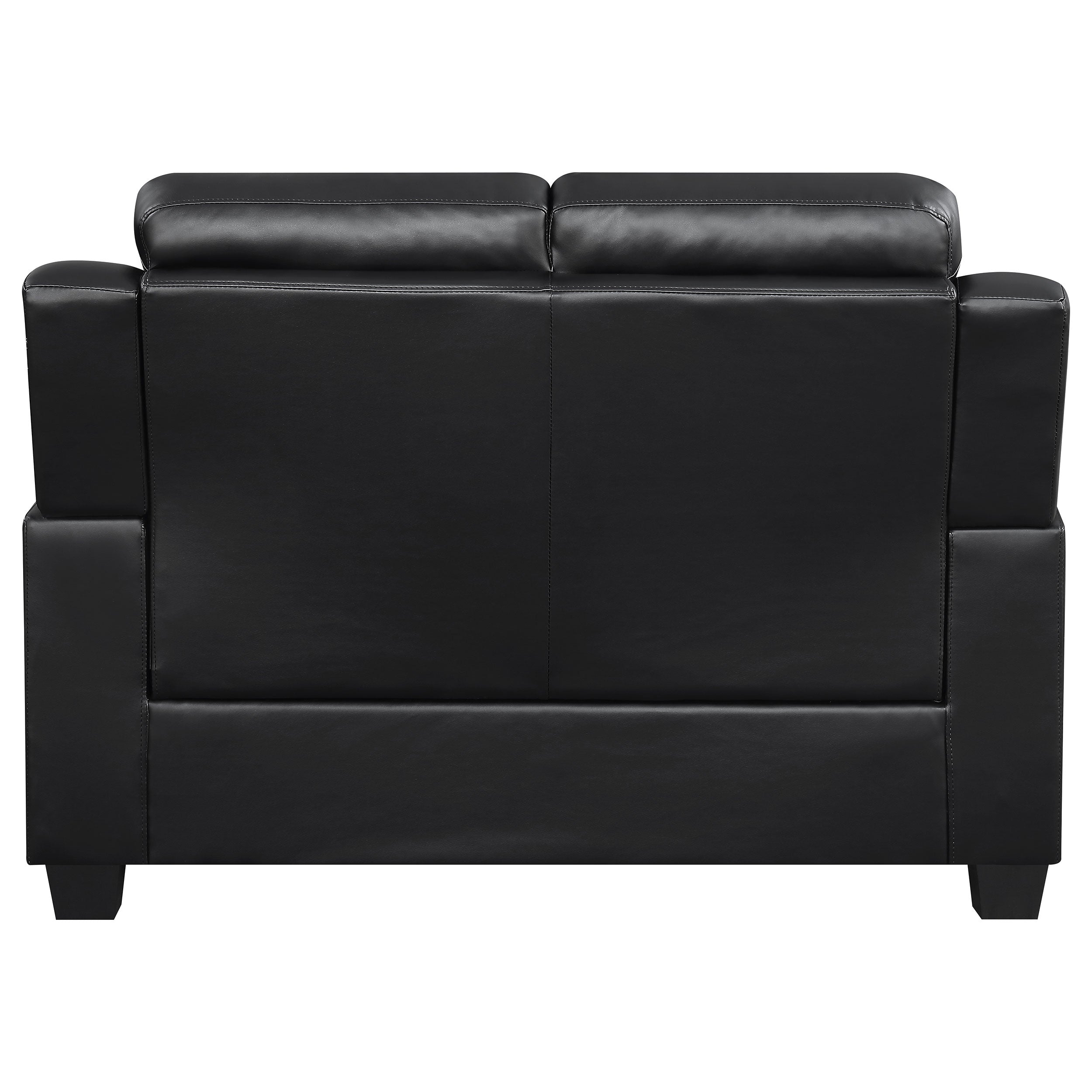 Finley Upholstered Pillow Top Arm Living Room Set Black