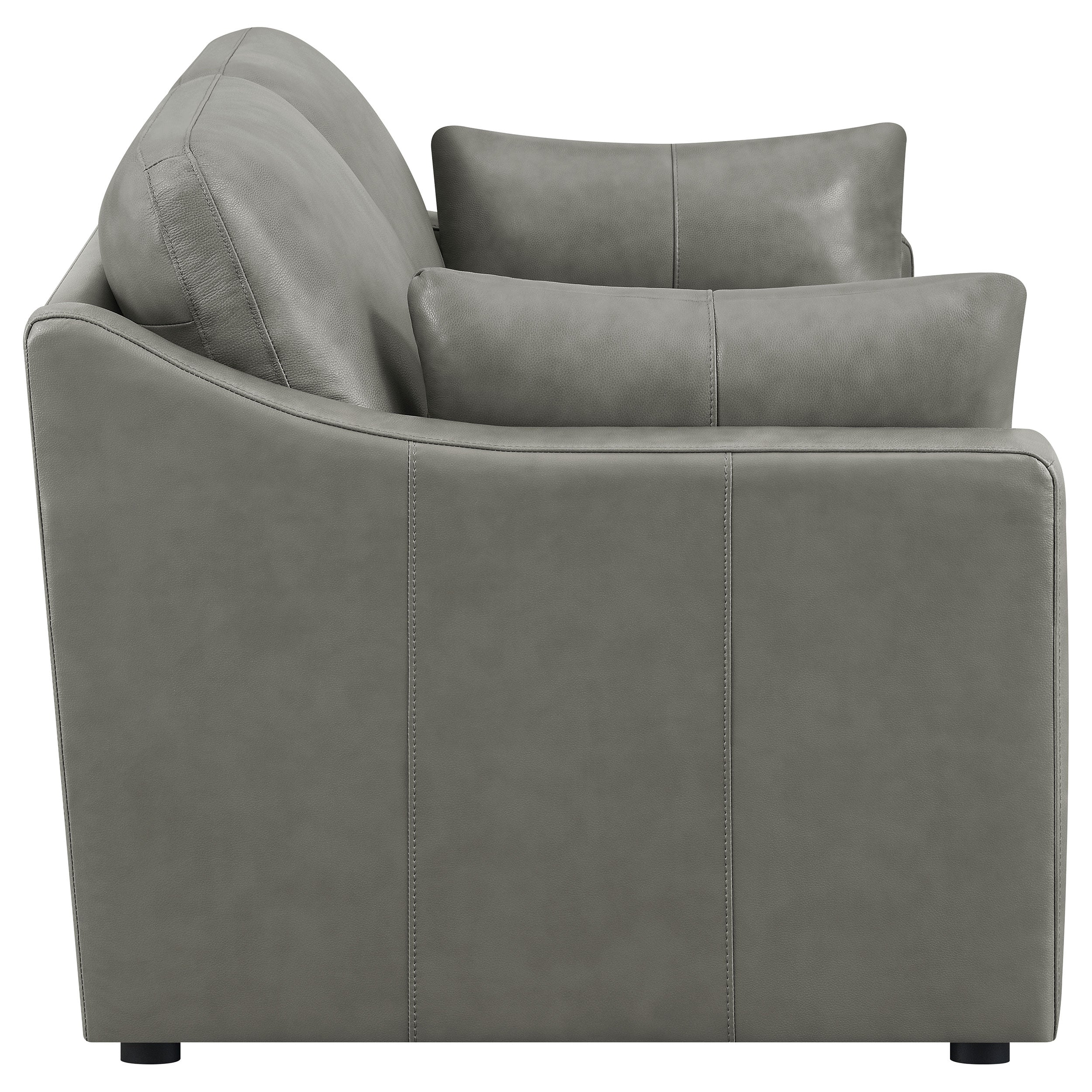 Grayson 2-piece Sloped Arm Upholstered Living Room Set Grey