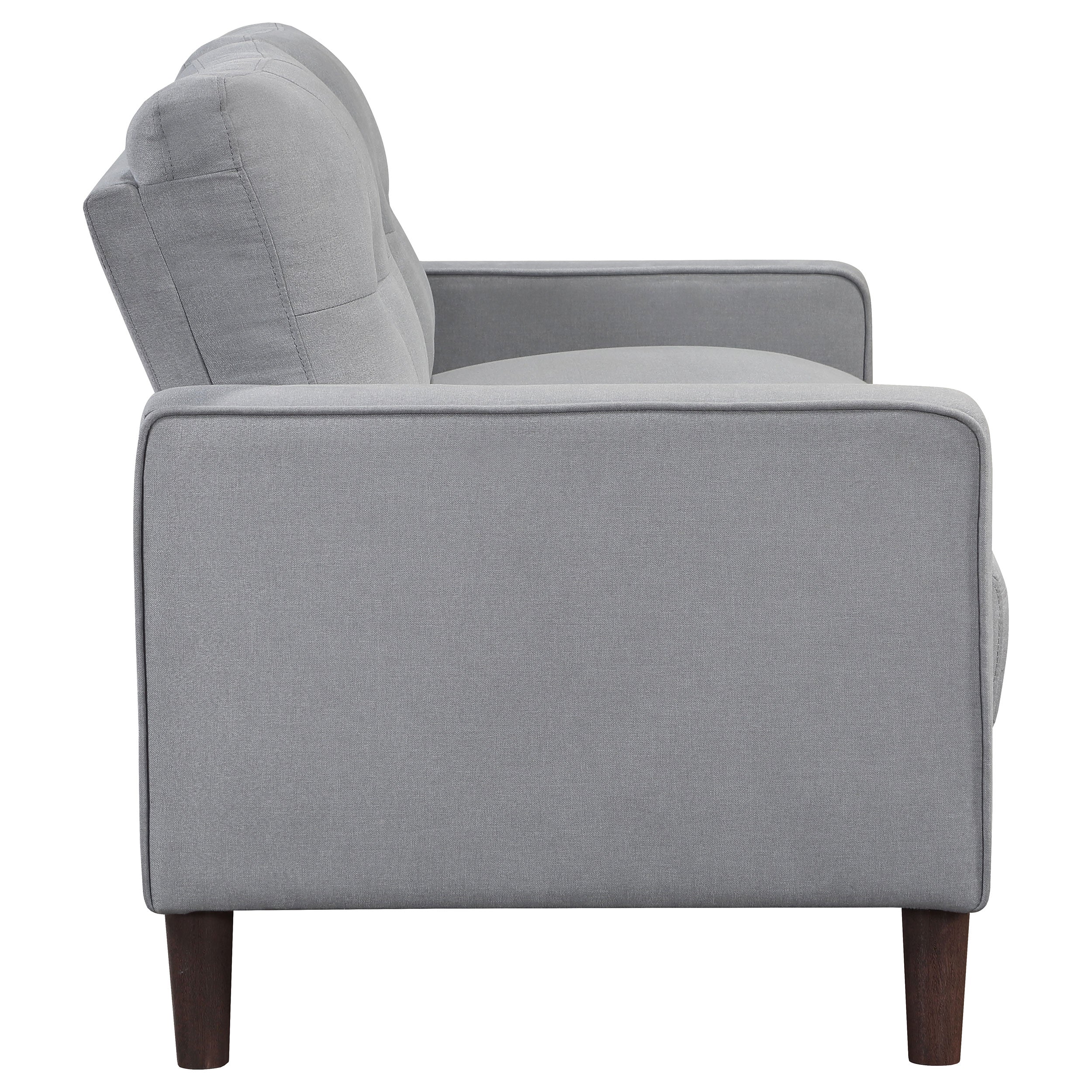 Bowen 2-piece Upholstered Track Arms Tufted Sofa Set Grey