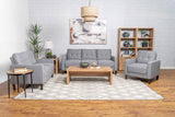 Bowen 2-piece Upholstered Track Arms Tufted Sofa Set Grey